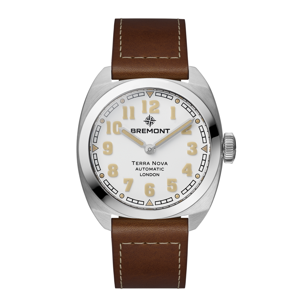 Bremont Watch Company Watches | Mens | Terra Nova Terra Nova 38 [White Dial, Leather]
