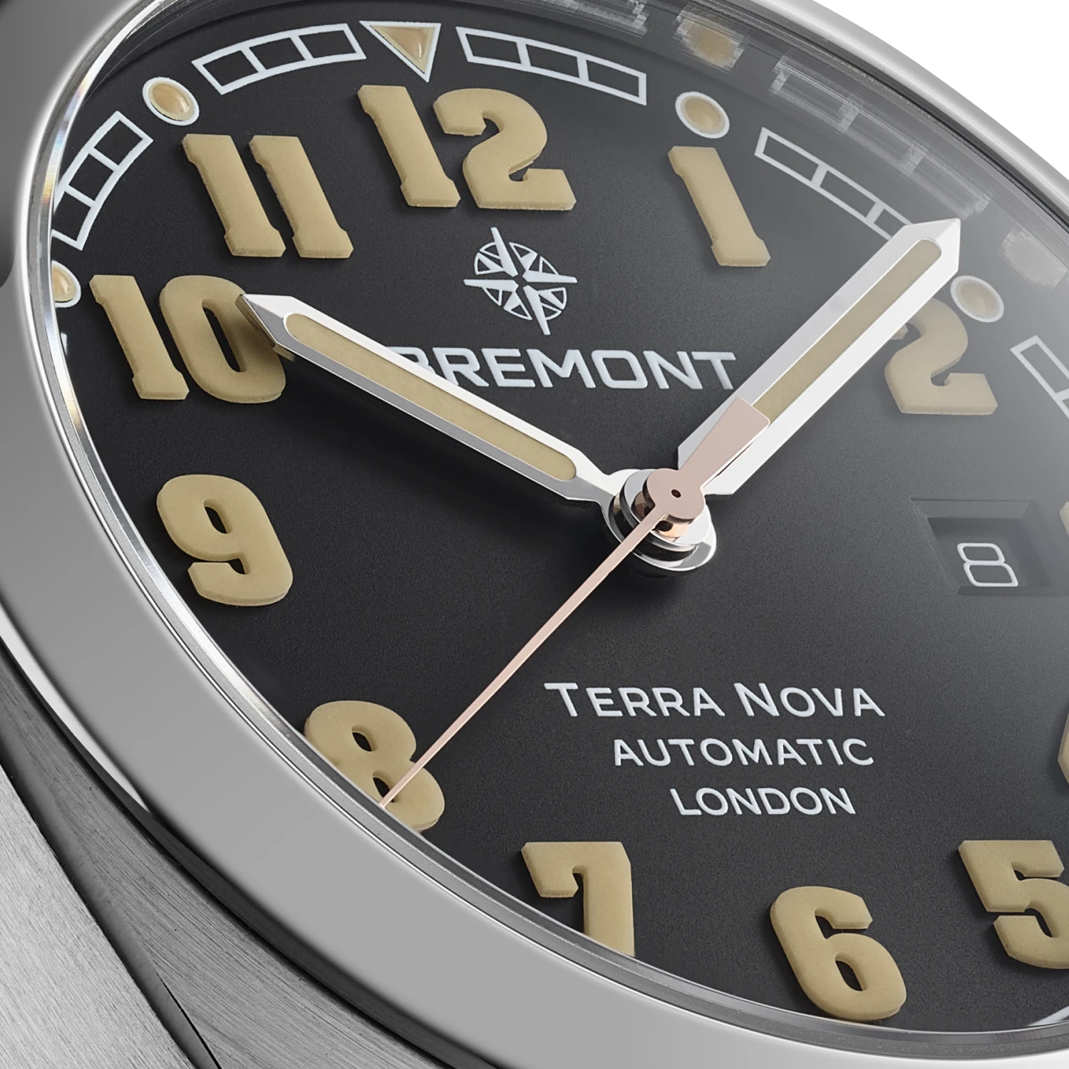 Bremont Watch Company Watches | Mens | Terra Nova Terra Nova 40.5 Date [Black Dial, Leather]
