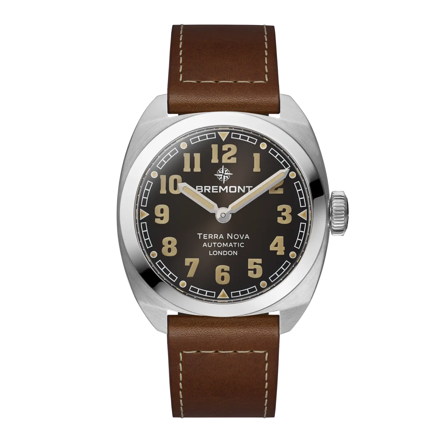 Bremont Watch Company Watches | Mens | Terra Nova Terra Nova 38 [Black Dial, Leather]