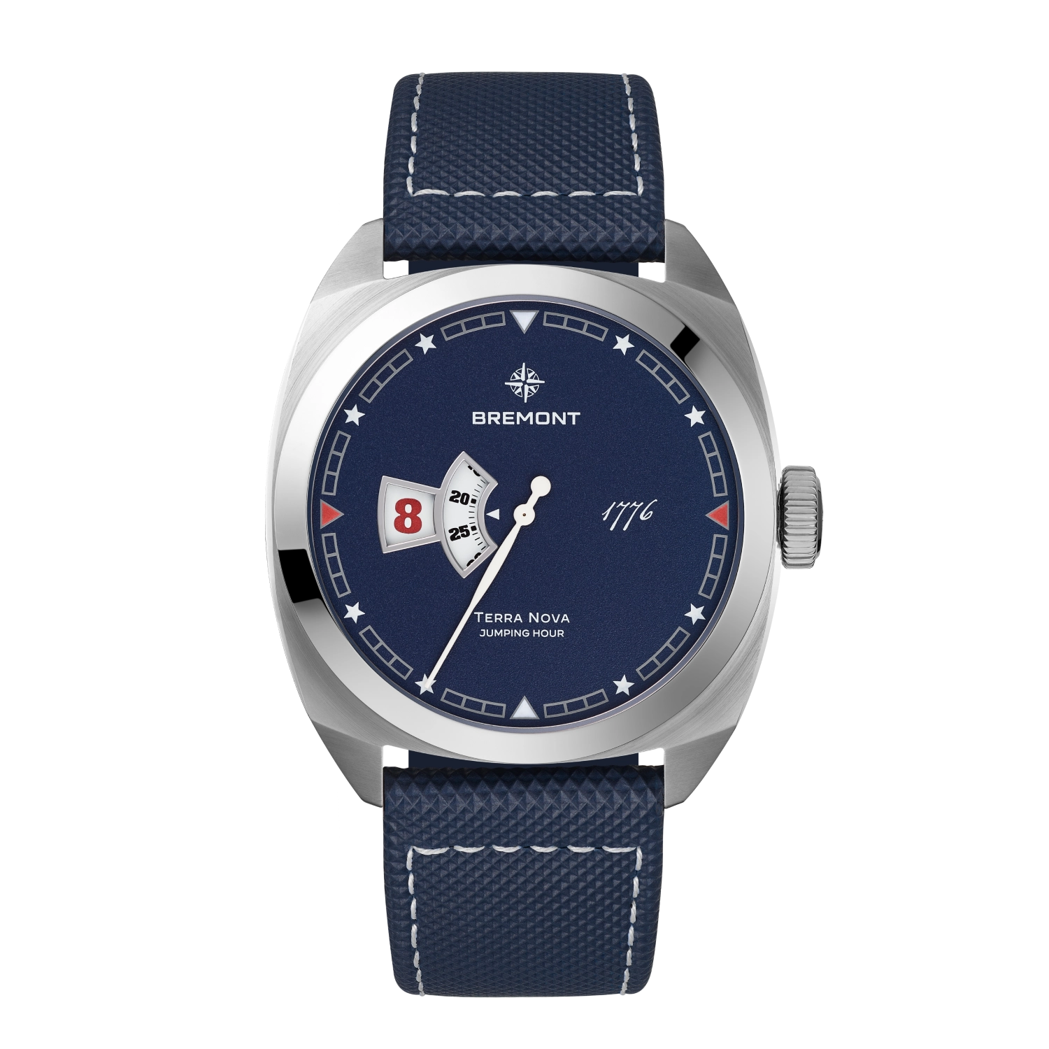 Terra Nova 40.5mm Jumping Hour 1776 Leather Strap | Limited Terra Nova 40.5mm Jumping Hour 1776 Leather Strap | Limited
