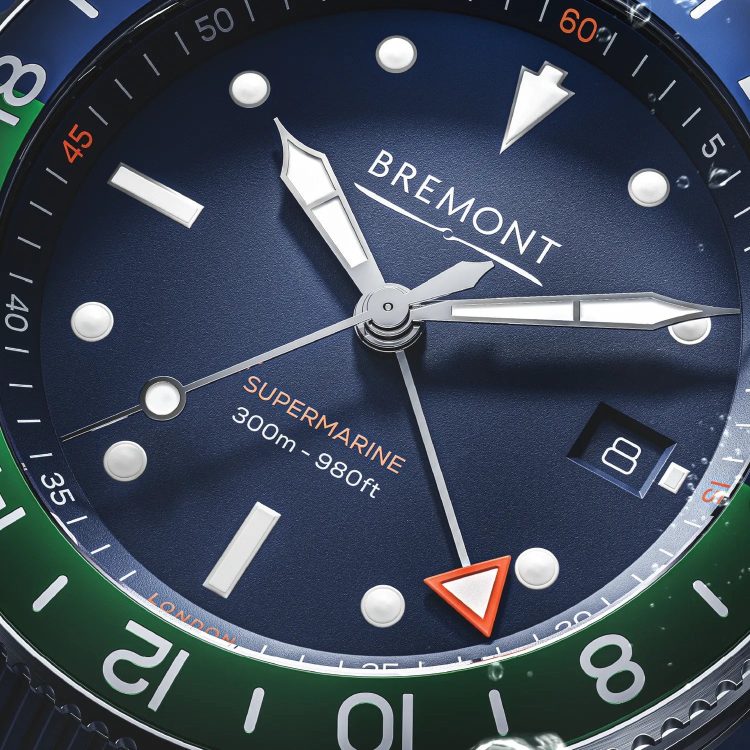 Bremont Watch Company Watches | Mens | Supermarine Regular length (15cm - 19cm wrist size) S302 (BLGN Rubber)