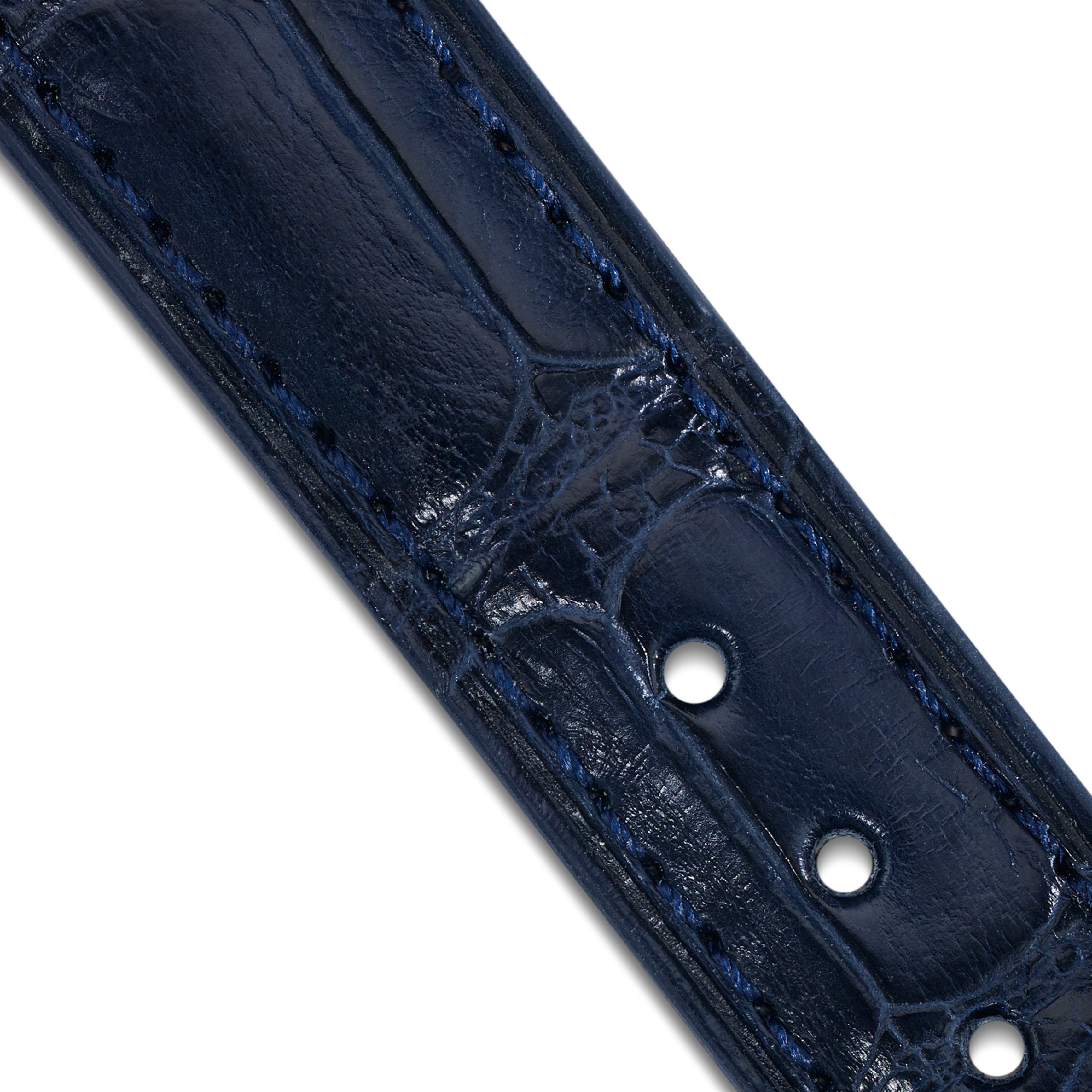 Leather Strap with Alligator Embossing Dark Blue – Bremont Watch