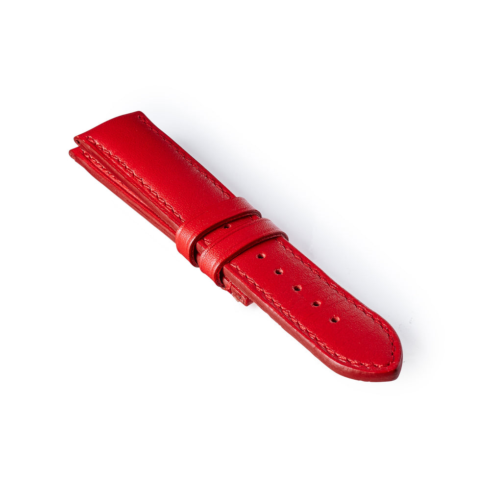 Bremont Chronometers Straps | Mens | Leather 20mm / Regular Leather Strap - Red/Red