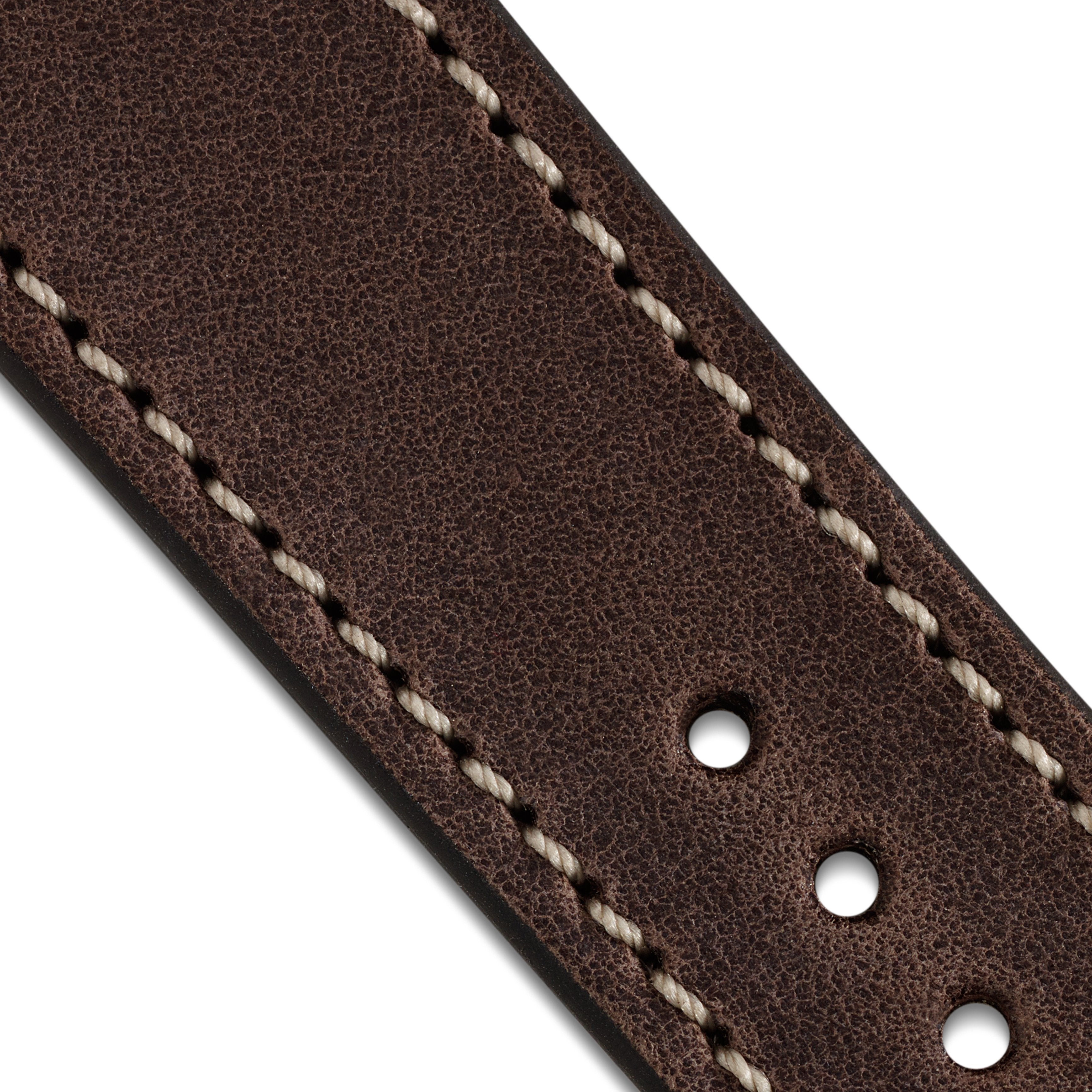 Vintage Leather Strap Dark Brown Full Stitch Bremont Watch Company