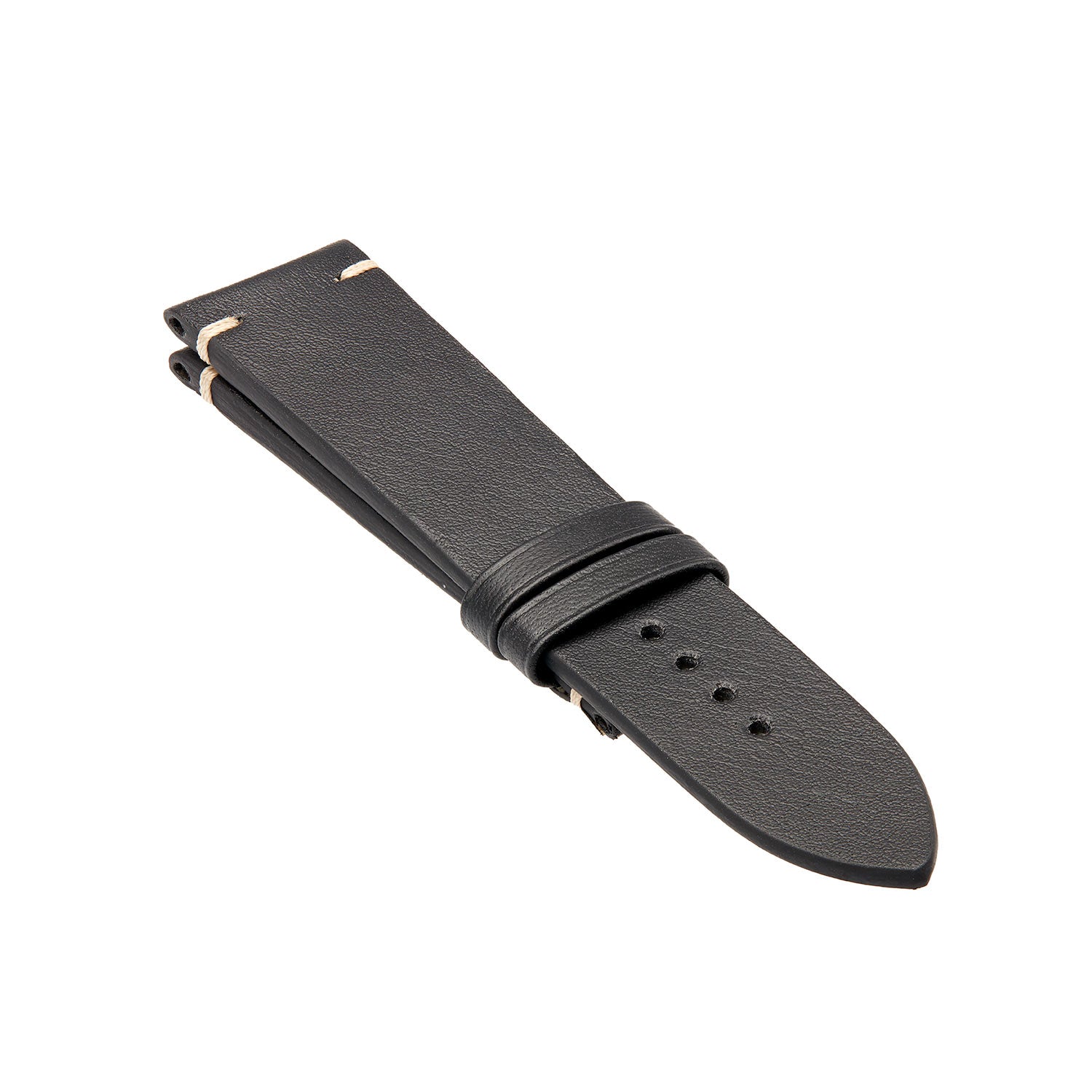 Vintage Leather Strap Black Side Stitch Bremont Watch Company