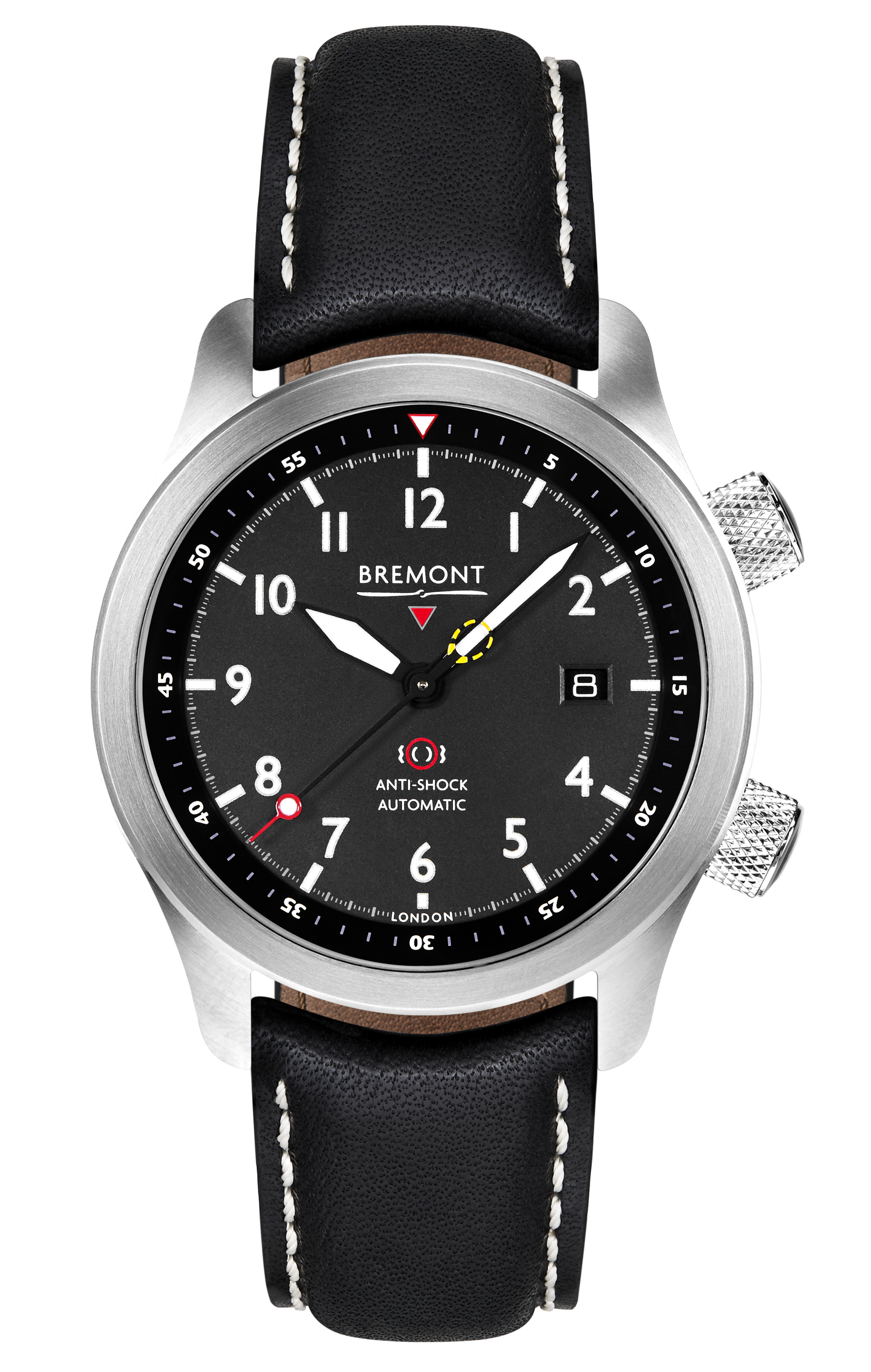 MBII Custom Stainless Steel Black Dial with Dark Blue Barrel Open C Bremont Watch Company