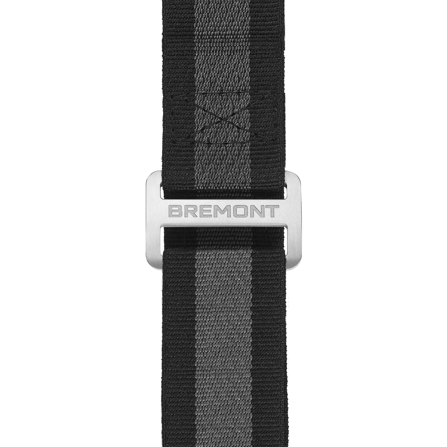 Bremont Watch Company Wayfinder | Accessories | Straps | NATO Black & Anthracite NATO Strap, Steel