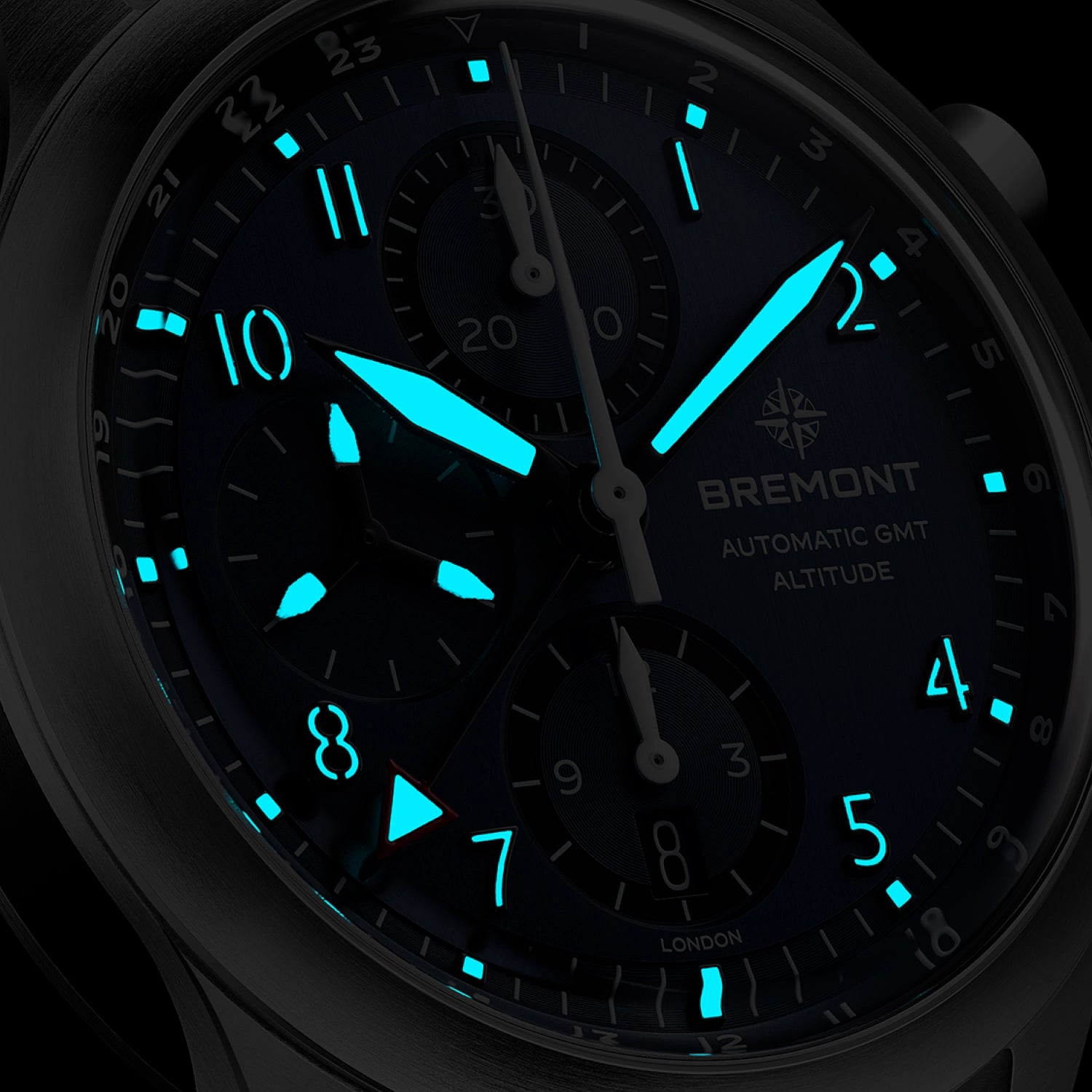 Bremont Watch Company Watches | Mens | Altitude Altitude 42mm Chronograph GMT Blue Dial Nato Strap
