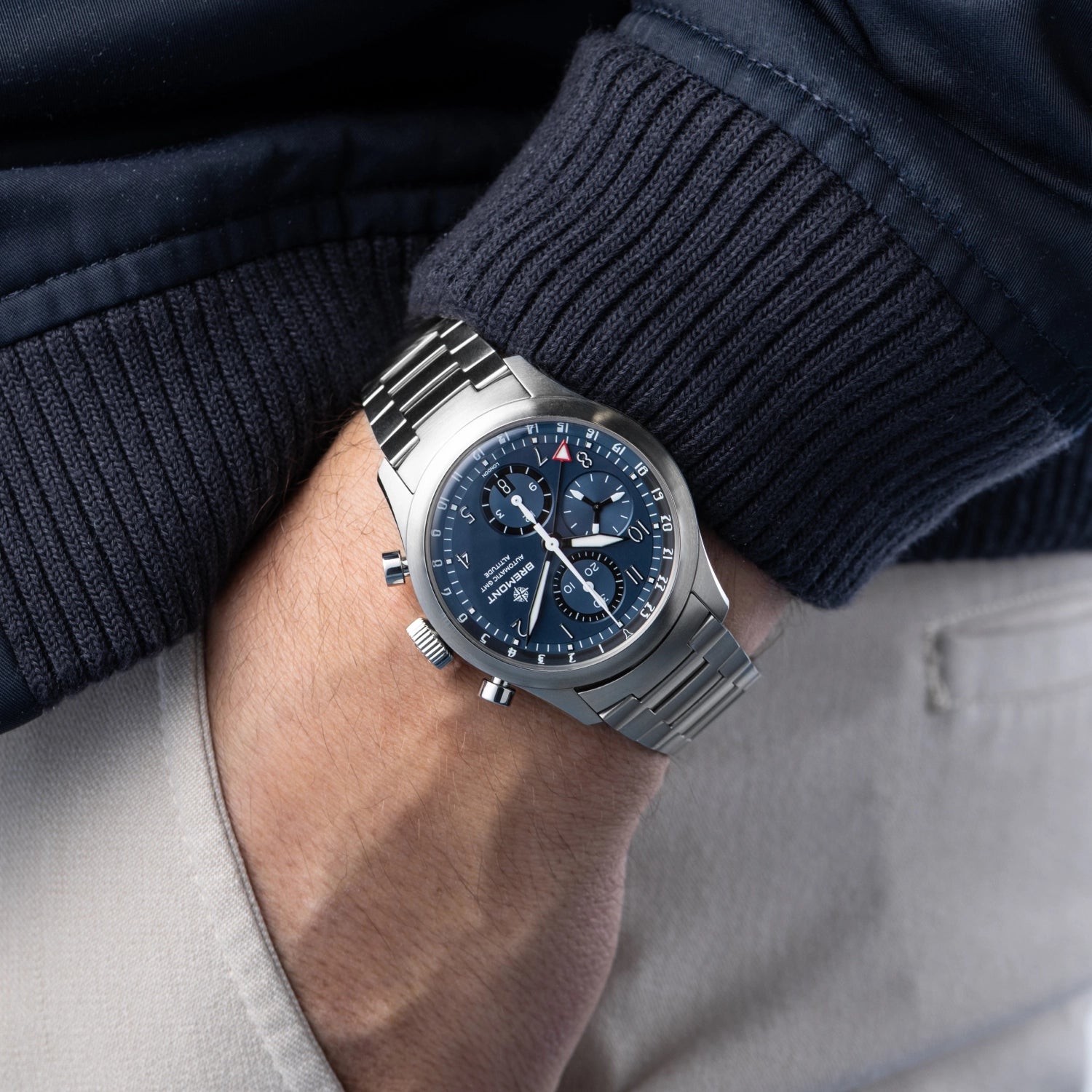 Bremont Watch Company Watches | Mens | Altitude Altitude 42mm Chronograph GMT Blue Dial Bracelet