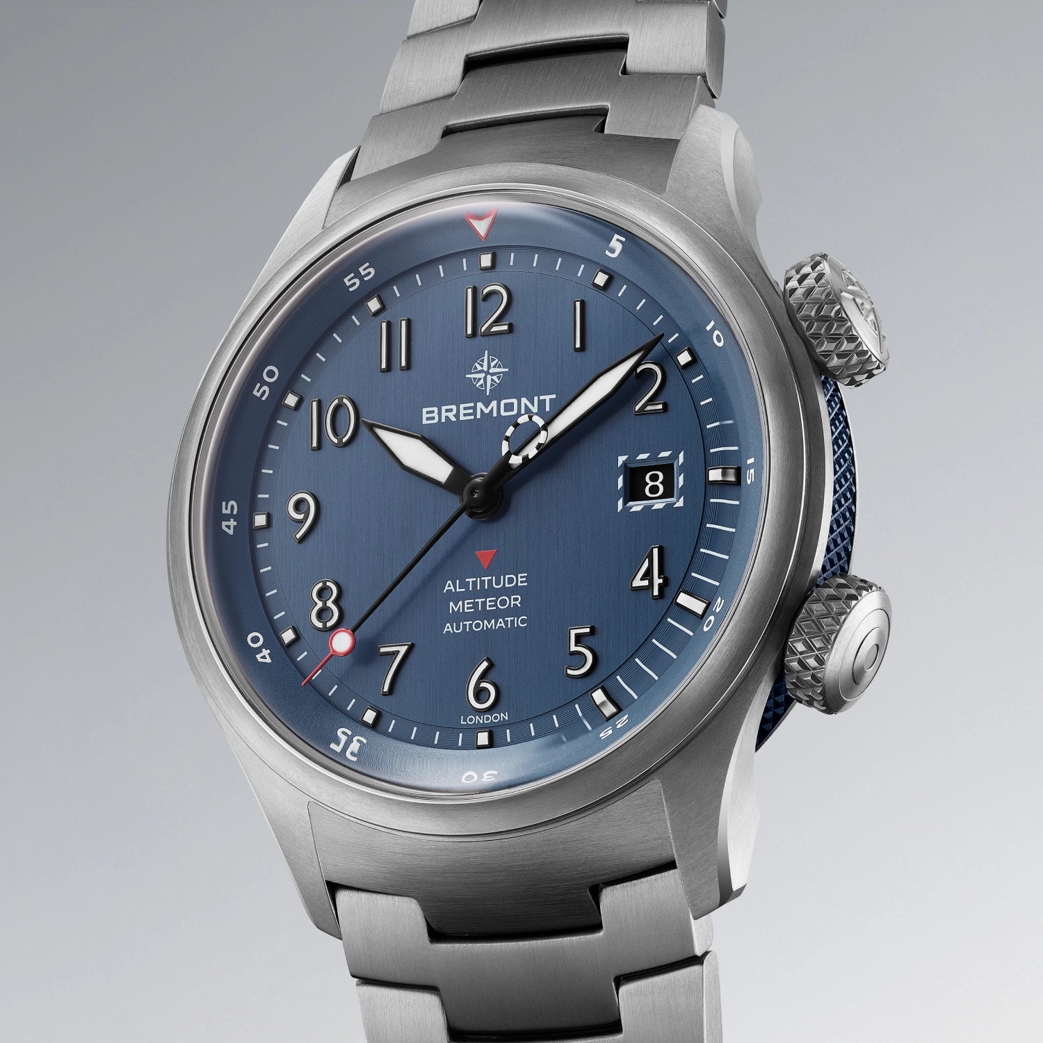 Bremont Watch Company Watches | Mens | Altitude Altitude MB Meteor Blue Dial Blue Barrel Bracelet