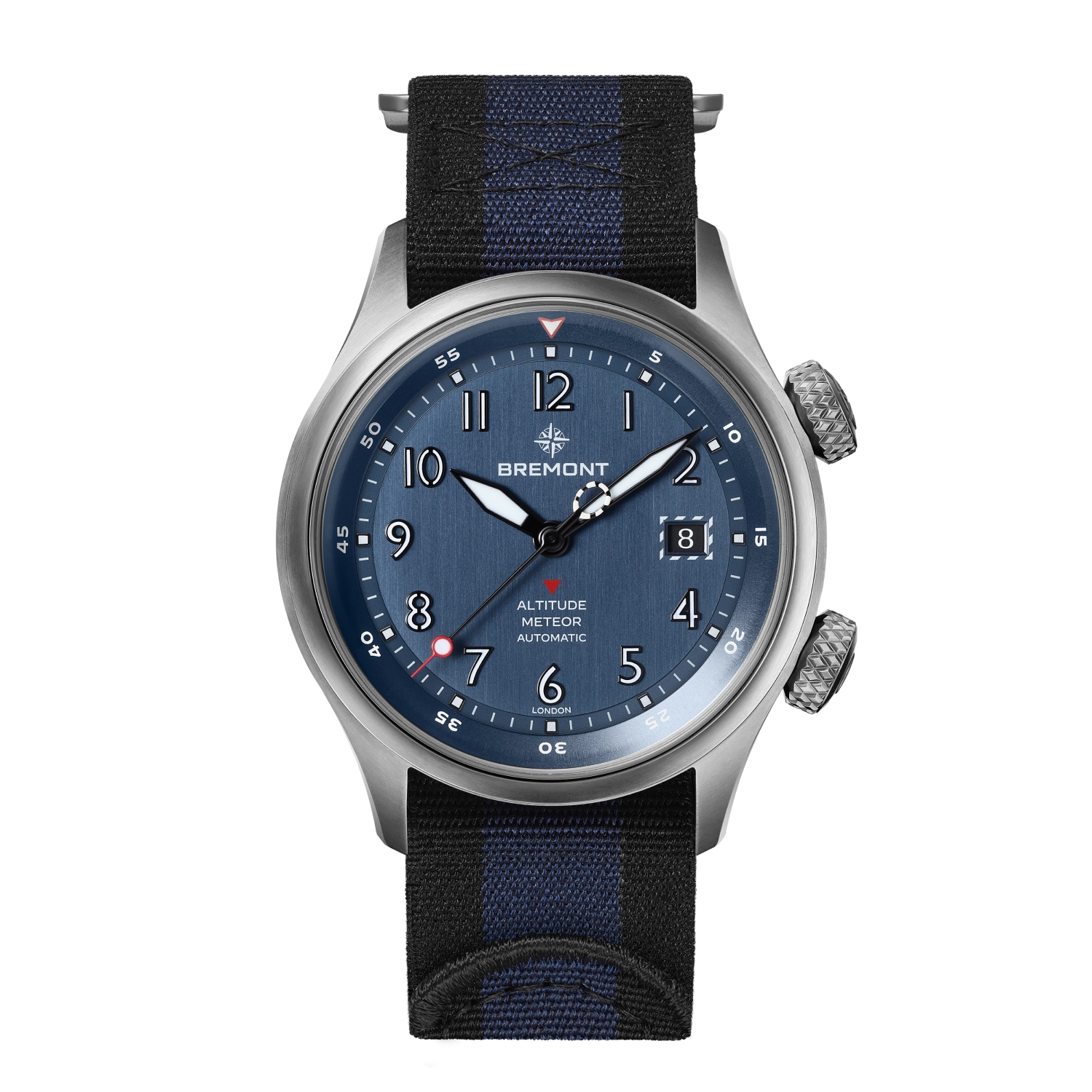 Bremont Watch Company Watches | Mens | Altitude Altitude MB Meteor Blue Dial Blue Barrel Nato Strap