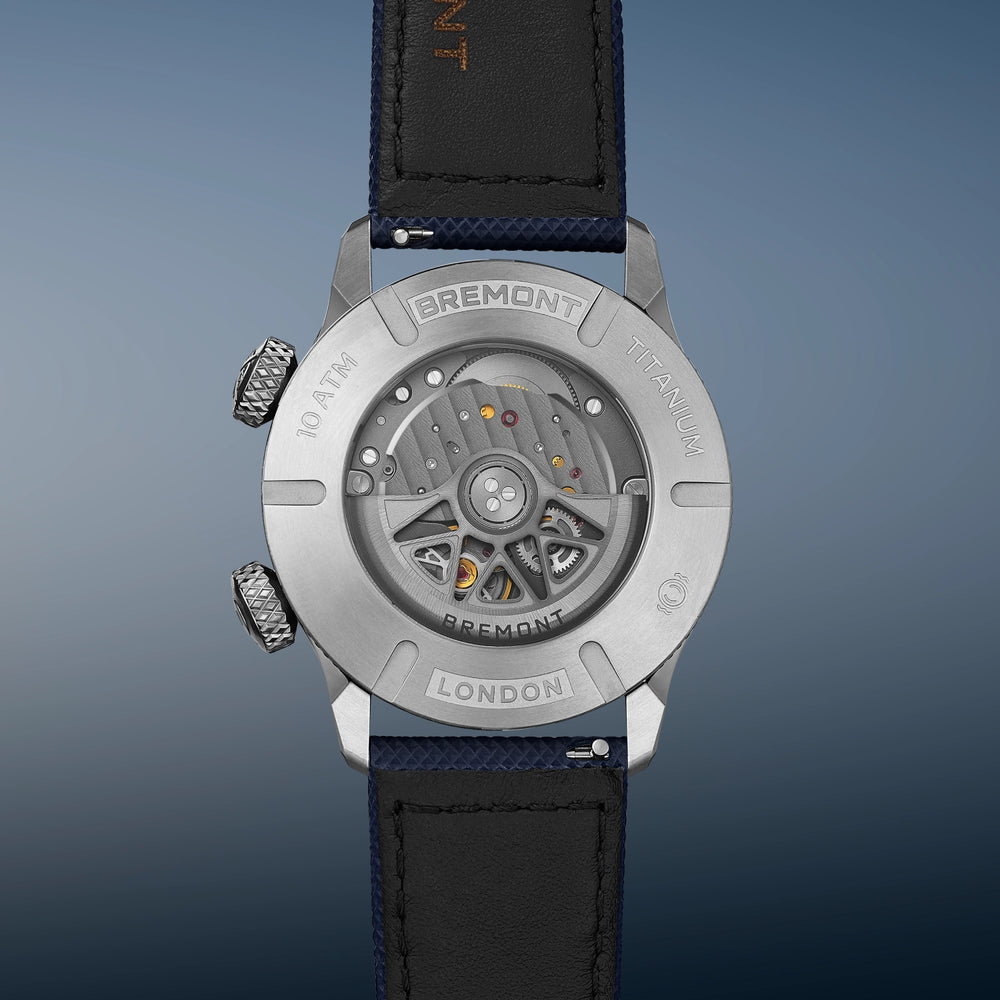 Bremont Watch Company Watches | Mens | Altitude Altitude MB Meteor Blue Dial Blue Barrel Leather Strap