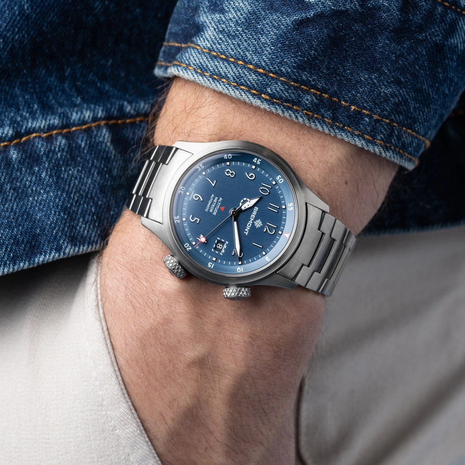 Bremont Watch Company Watches | Mens | Altitude Altitude MB Meteor Blue Dial Blue Barrel Bracelet