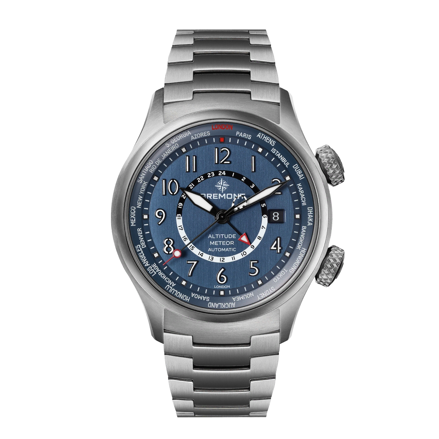 Bremont Watch Company Watches | Mens | Altitude Altitude MB Meteor Time Zones Air Force Blue Dial Bracelet