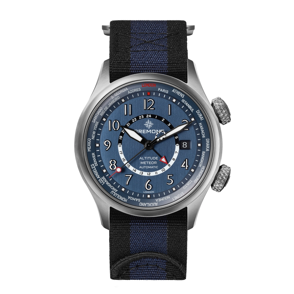 Bremont Watch Company Watches | Mens | Altitude Altitude MB Meteor Time Zones Blue Dial Nato Strap