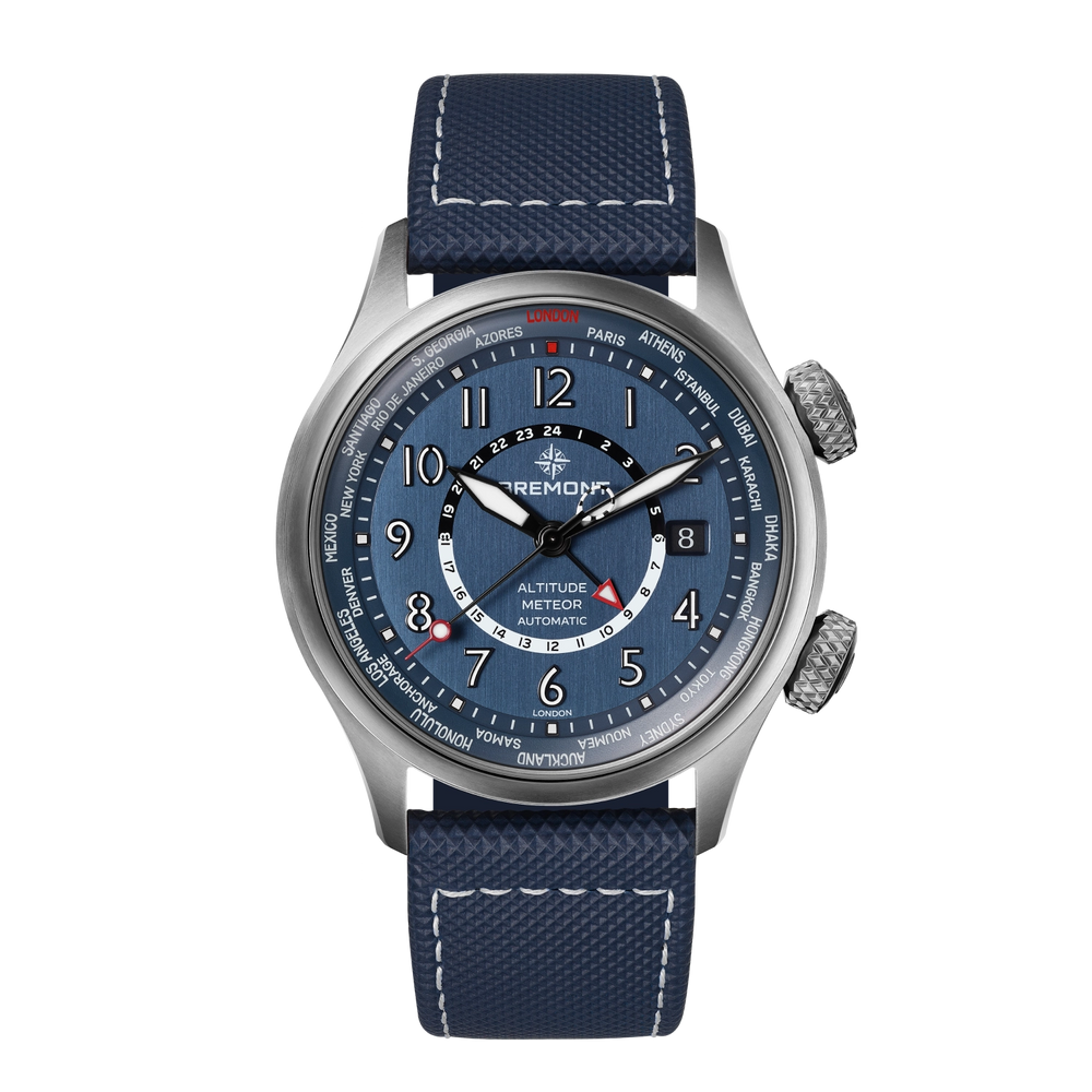 Bremont Watch Company Watches | Mens | Altitude Altitude MB Meteor Time Zones Blue Dial Leather Strap