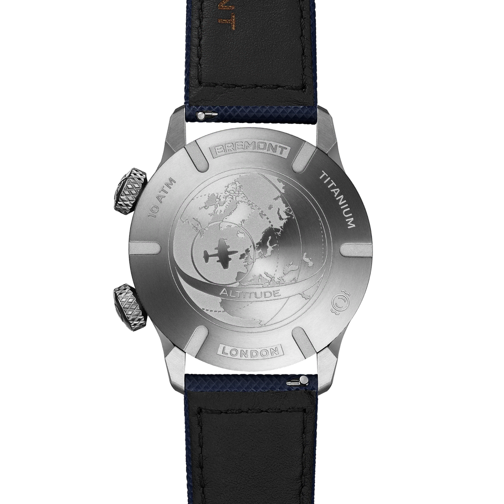Bremont Watch Company Watches | Mens | Altitude Altitude MB Meteor Time Zones Blue Dial Leather Strap