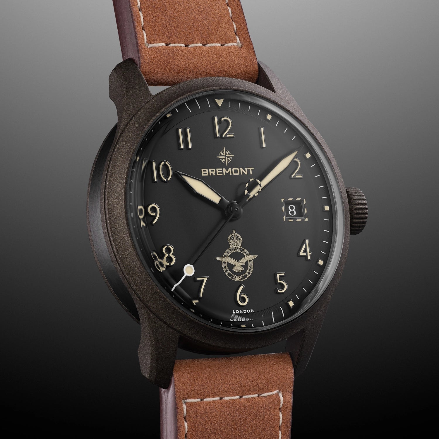 Bremont Watch Company Watches | Mens | HMAF HMAF Altitude 39mm Date Leather Strap