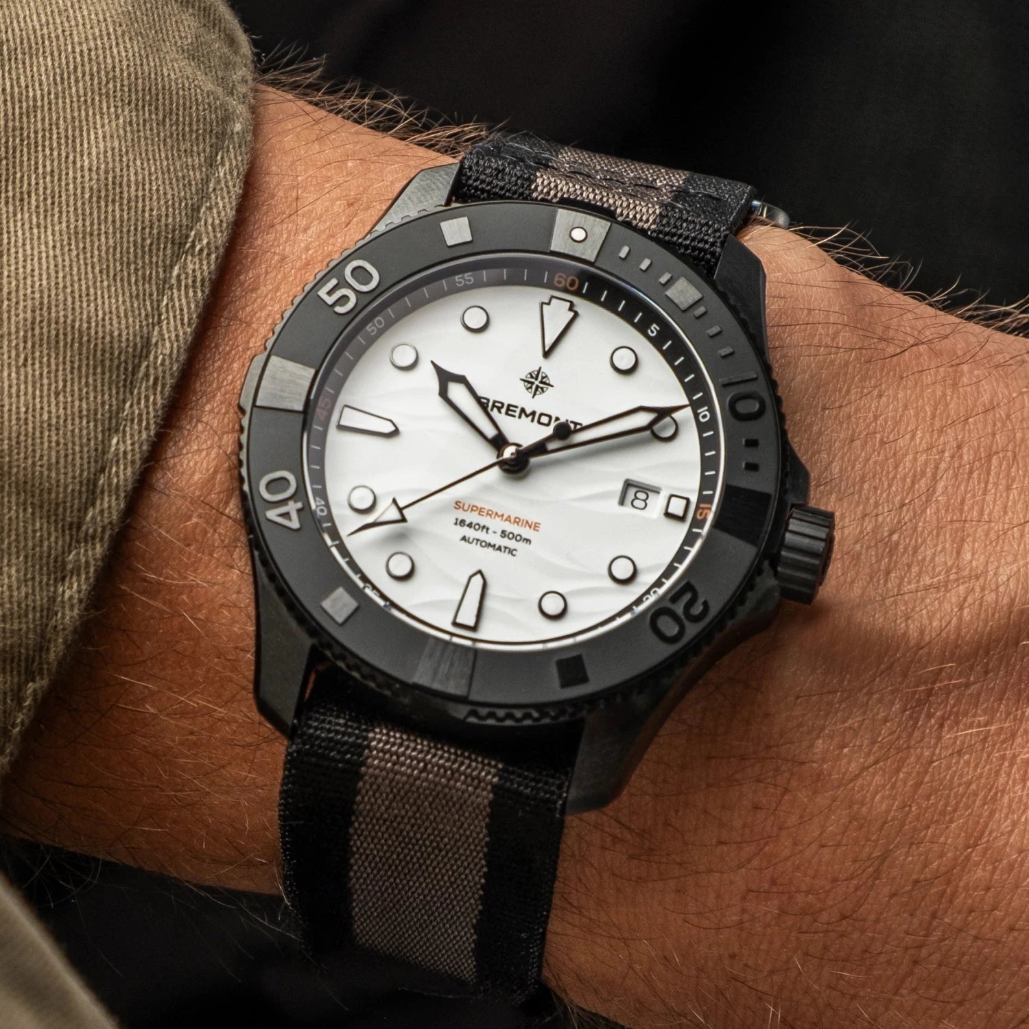 Bremont Watch Company Watches | Mens | Supermarine Supermarine Full Ceramic, Polar White NATO Strap