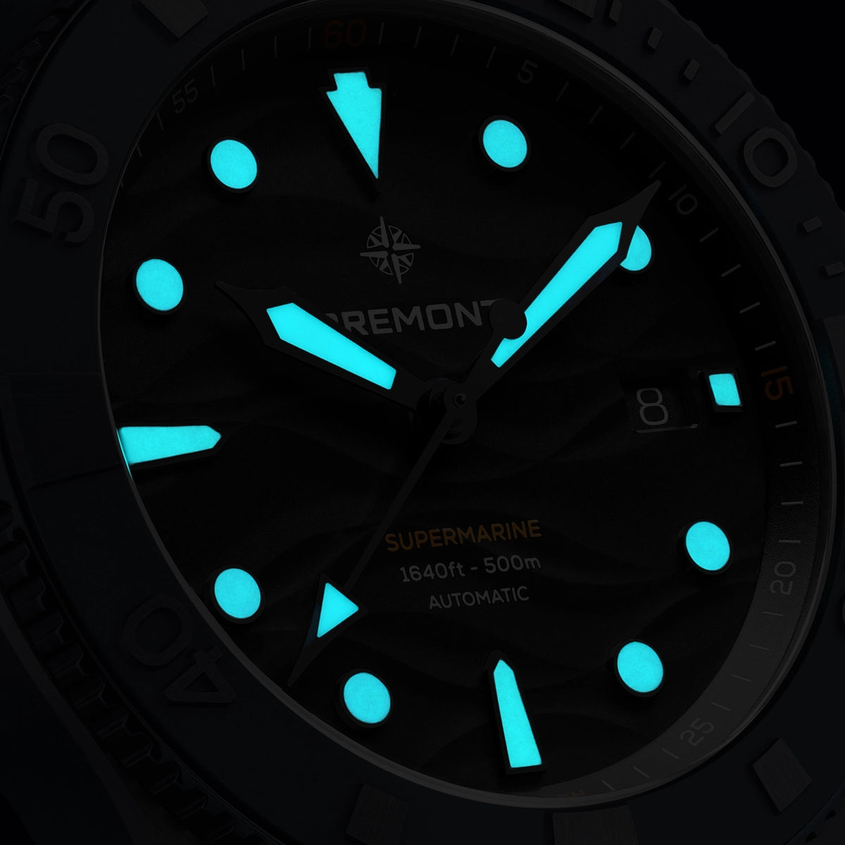 Supermarine full ceramic deep blue lume image