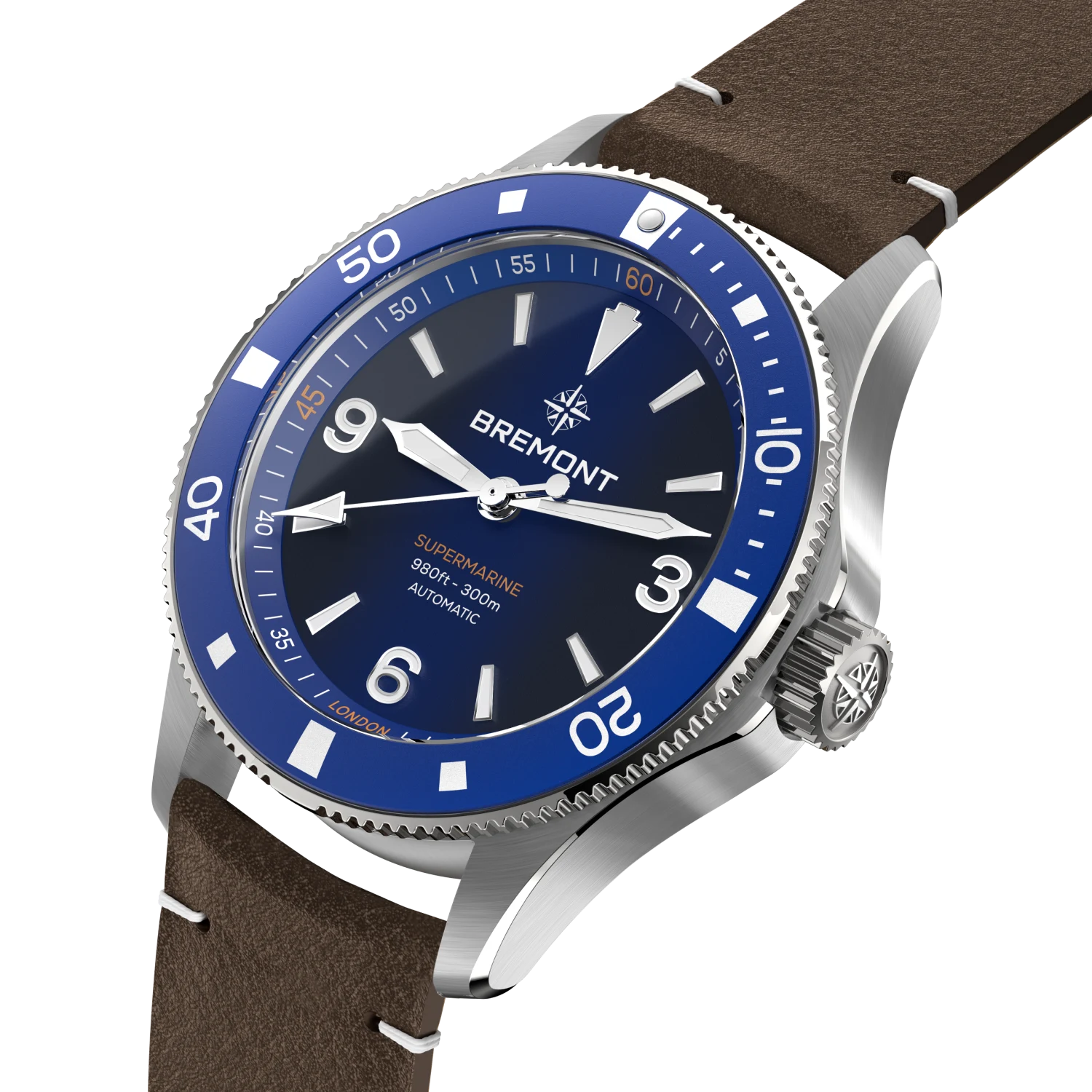 Bremont Watch Company Watches | Mens | Supermarine Supermarine 300M [Blue Dial, Leather]