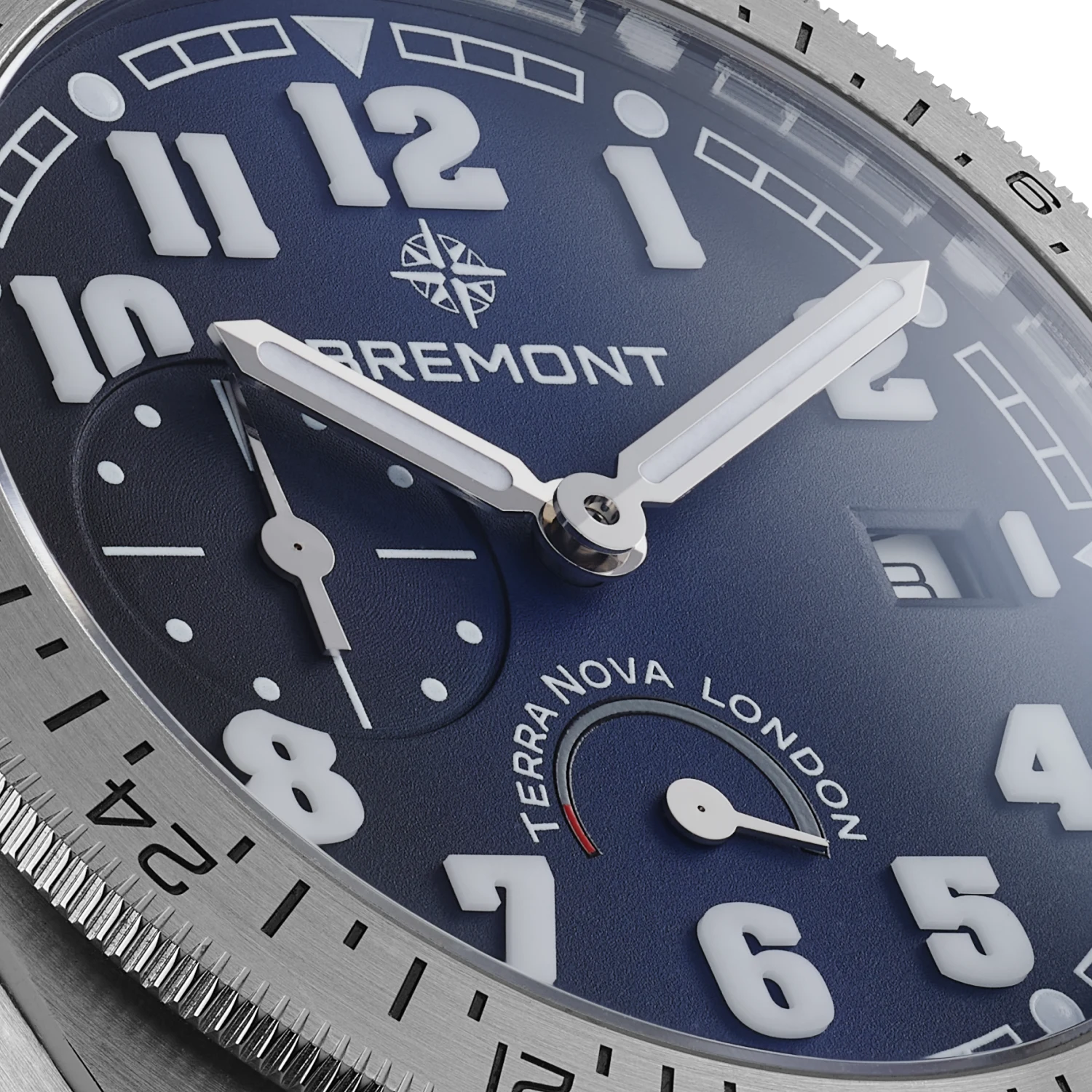 Bremont Watch Company Watches | Mens | Terra Nova Terra Nova 40.5 Turning Bezel Power Reserve [Blue Dial, Bracelet]