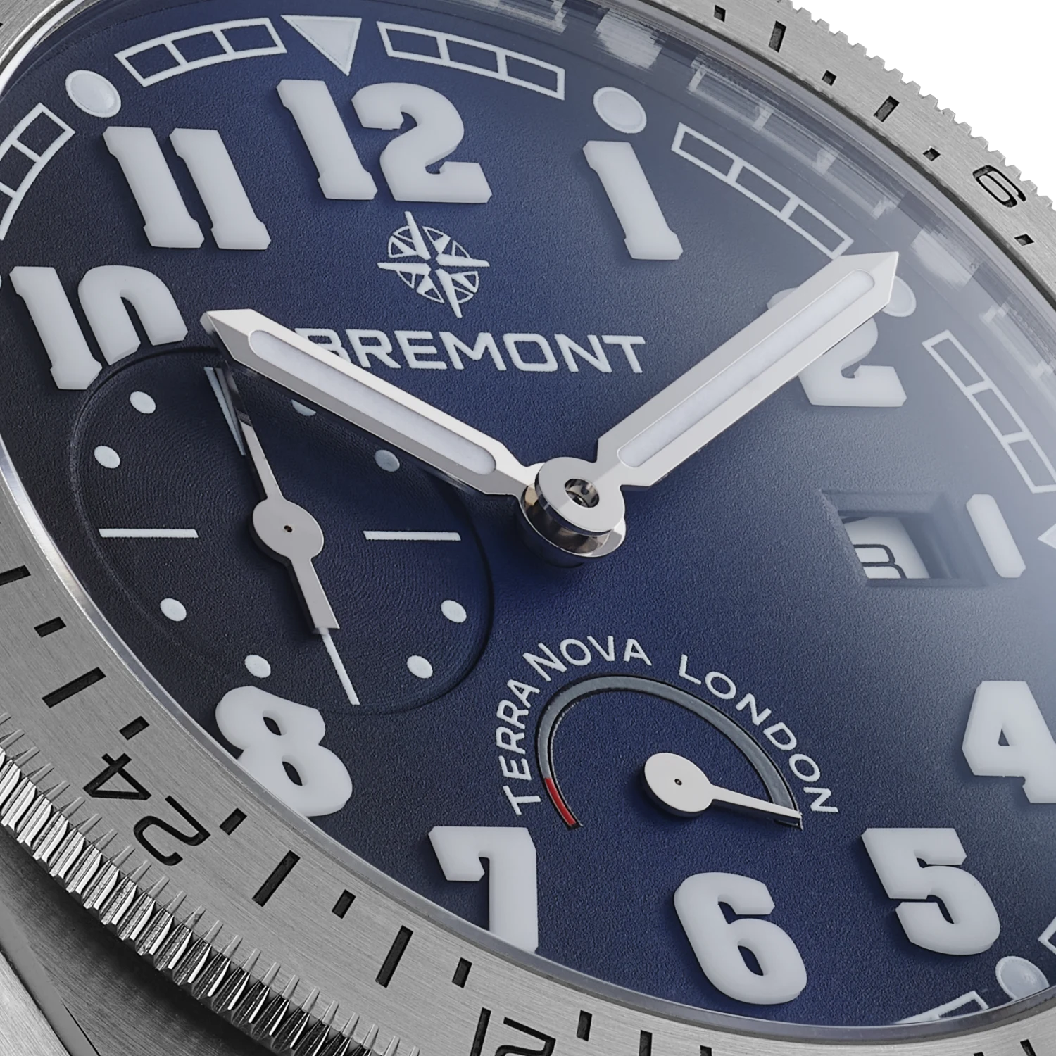 Bremont Watch Company Watches | Mens | Terra Nova Terra Nova 40.5 Turning Bezel Power Reserve [Blue Dial, Leather]