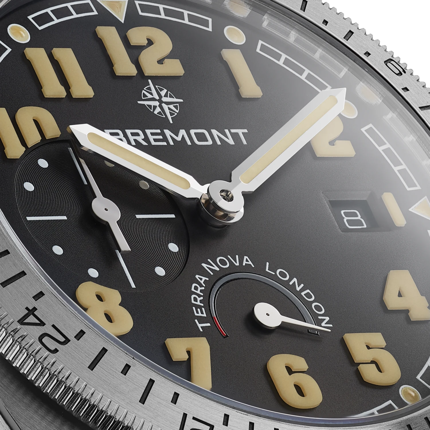 Bremont Watch Company Watches | Mens | Terra Nova Terra Nova 40.5 Turning Bezel Power Reserve [Black Dial, Bracelet]