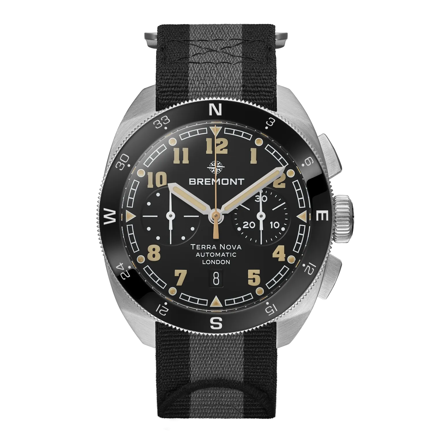 Bremont Watch Company Watches | Mens | Terra Nova Terra Nova 42.5 Chronograph [Black Dial, NATO]