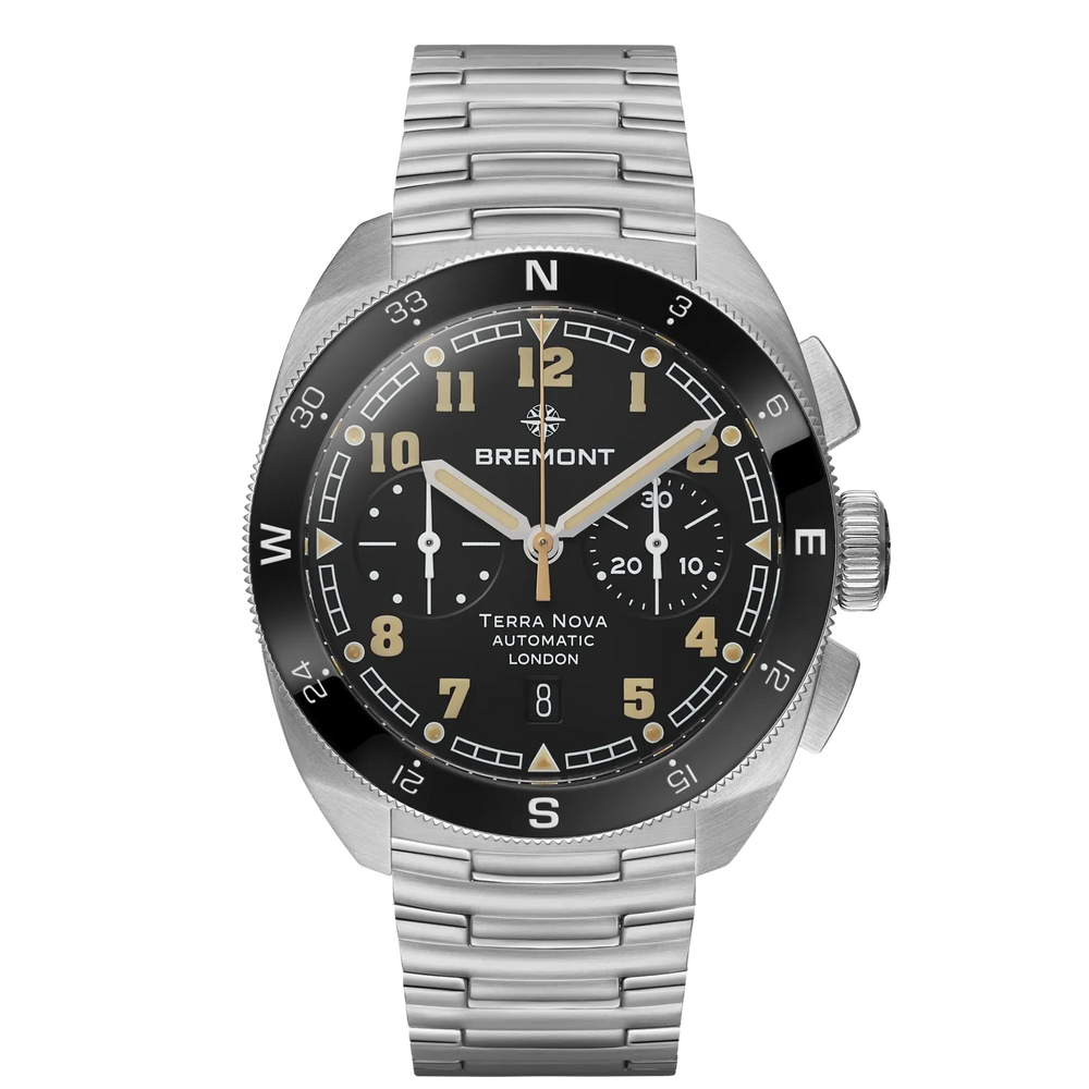 Bremont Watch Company Watches | Mens | Terra Nova Terra Nova 42.5 Chronograph [Black Dial, Bracelet]