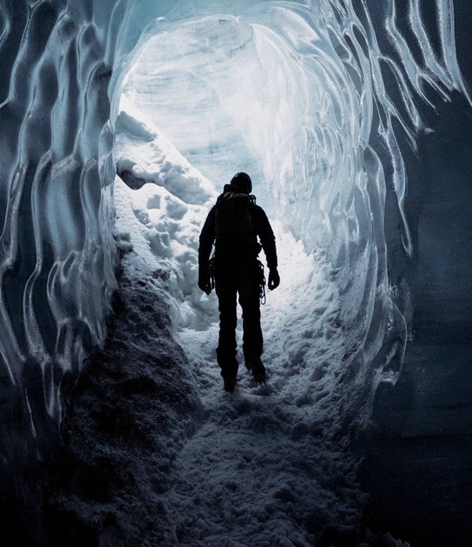 Aldo Kane in Glacier Cave