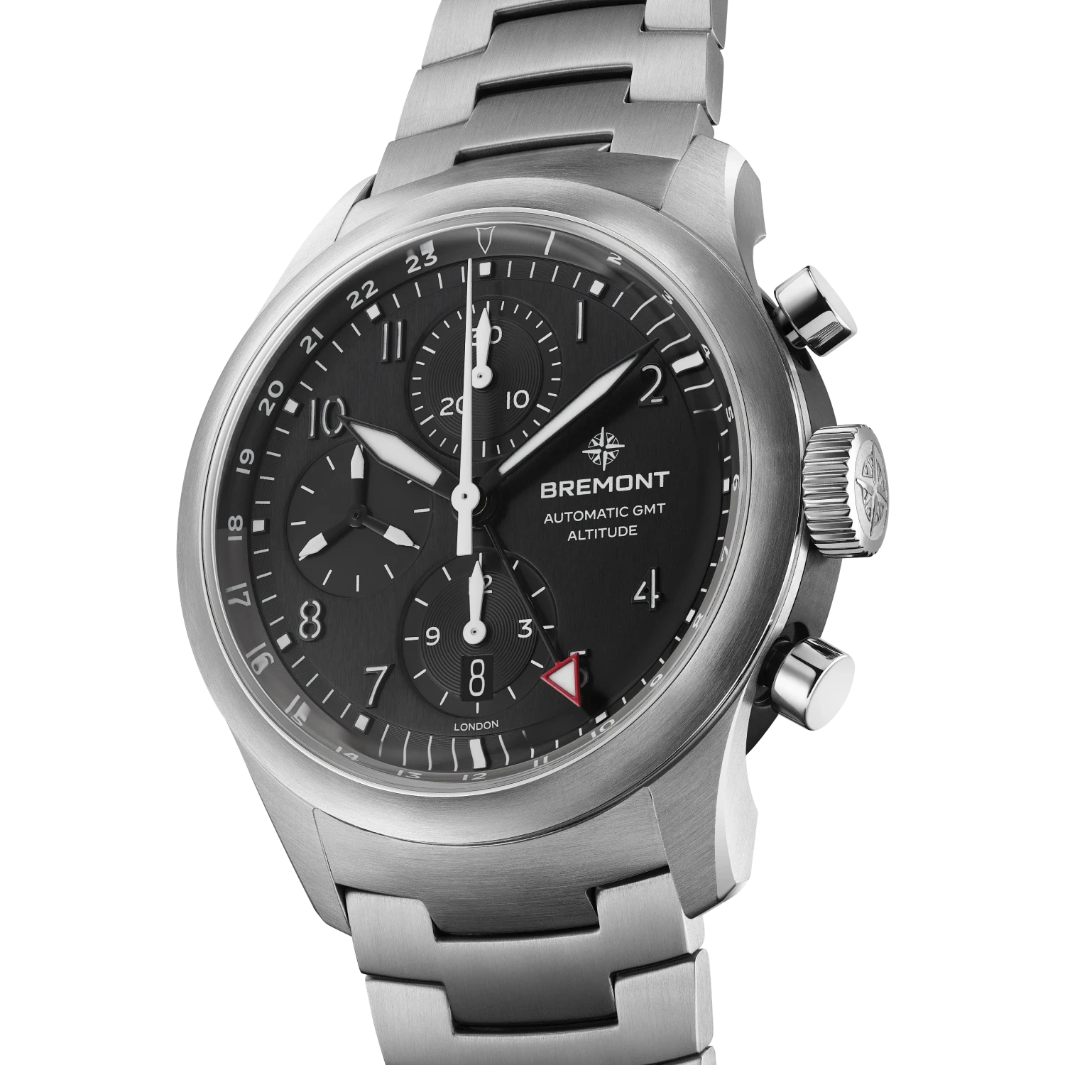 Bremont Watch Company Watches | Mens | Altitude Altitude Chronograph GMT [Black, Bracelet]