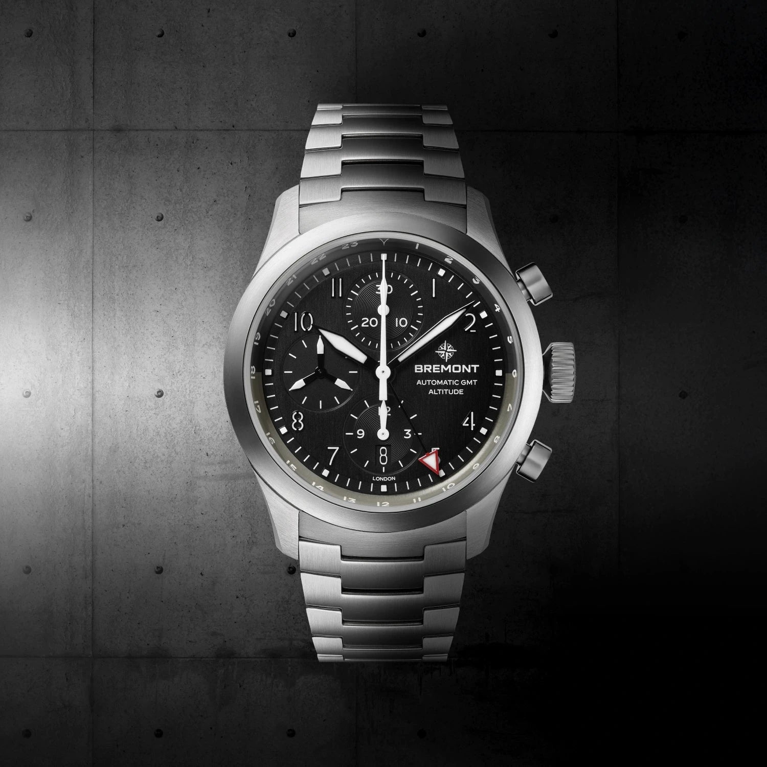 Bremont Watch Company Watches | Mens | Altitude Altitude Chronograph GMT [Black, Bracelet]