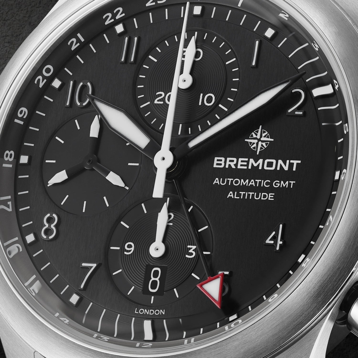 Bremont Watch Company Watches | Mens | Altitude Altitude Chronograph GMT [Black, Bracelet]