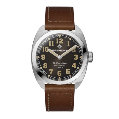 Bremont Watch Company Watches | Mens | Terra Nova Terra Nova 38 [Black Dial, Leather]