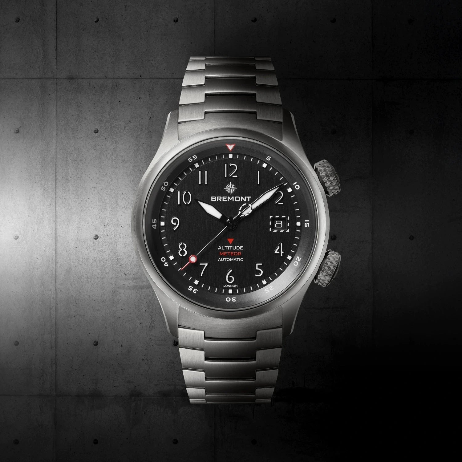 Bremont Watch Company Watches | Mens | Altitude Altitude MB Meteor [Black, Bracelet]