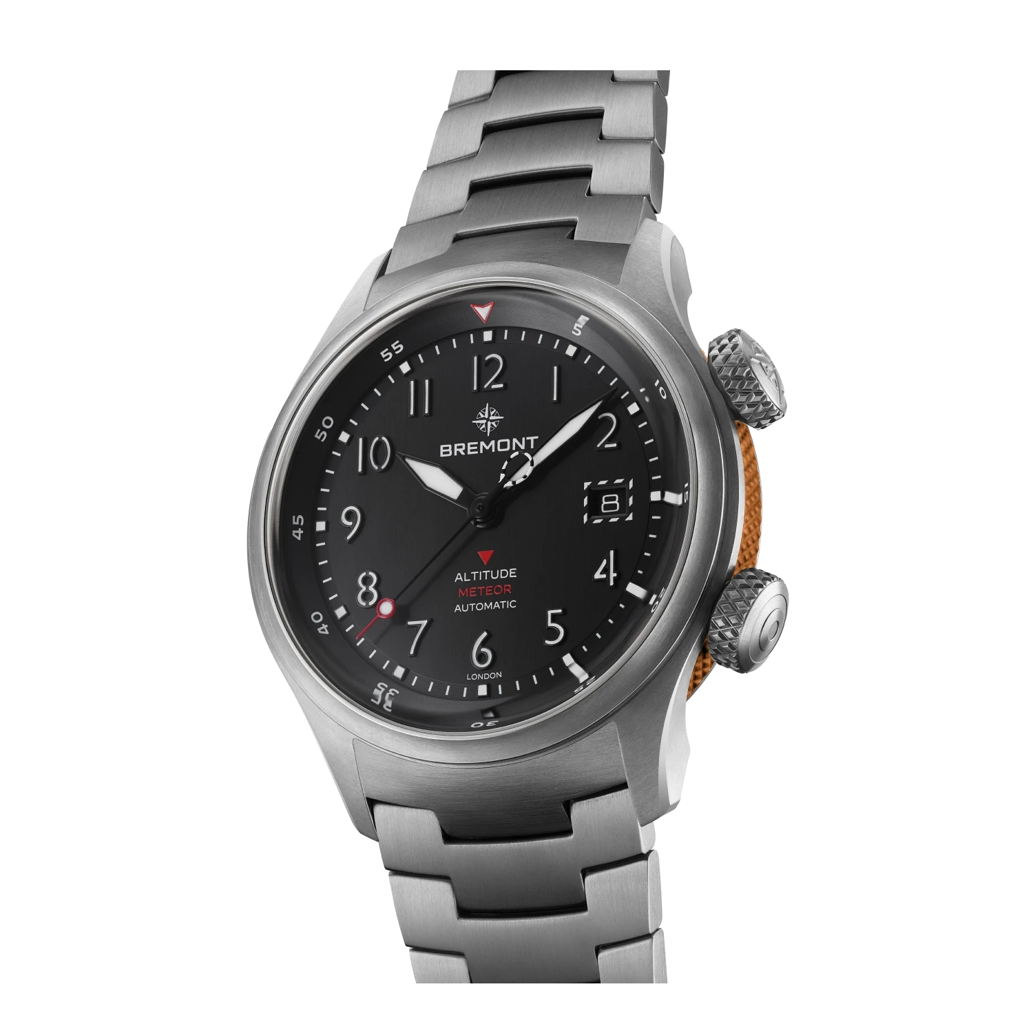 Altitude MB Meteor Orange, Black Dial, Orange Barrel, Titanium Bracelet ...