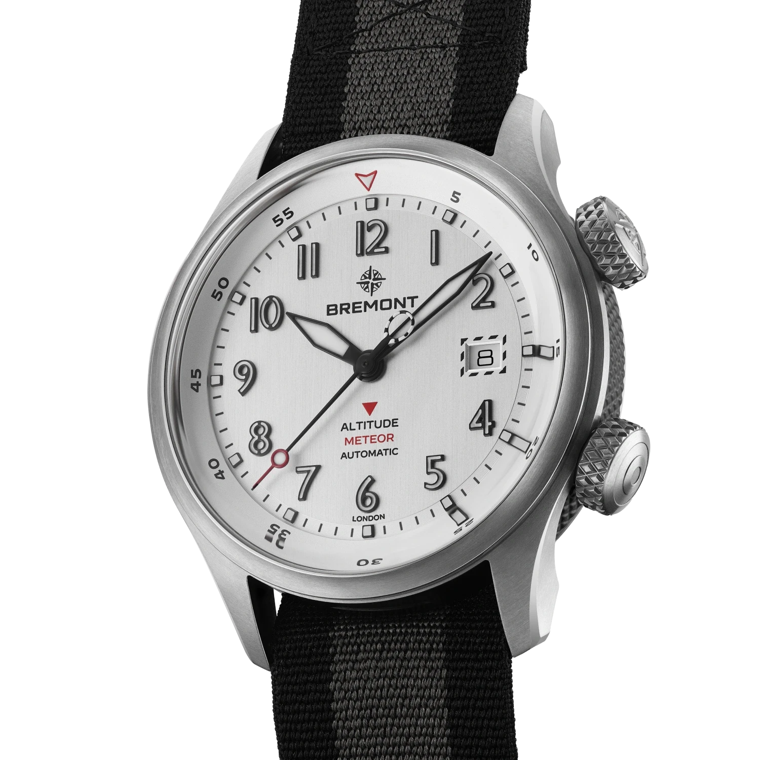 Bremont Watch Company Watches | Mens | Altitude Altitude MB Meteor [Silver, NATO]