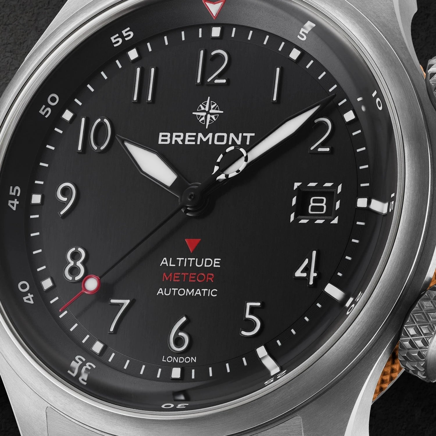 Bremont Watch Company Watches | Mens | Altitude Altitude MB Meteor Orange - Black Titanium on Leather