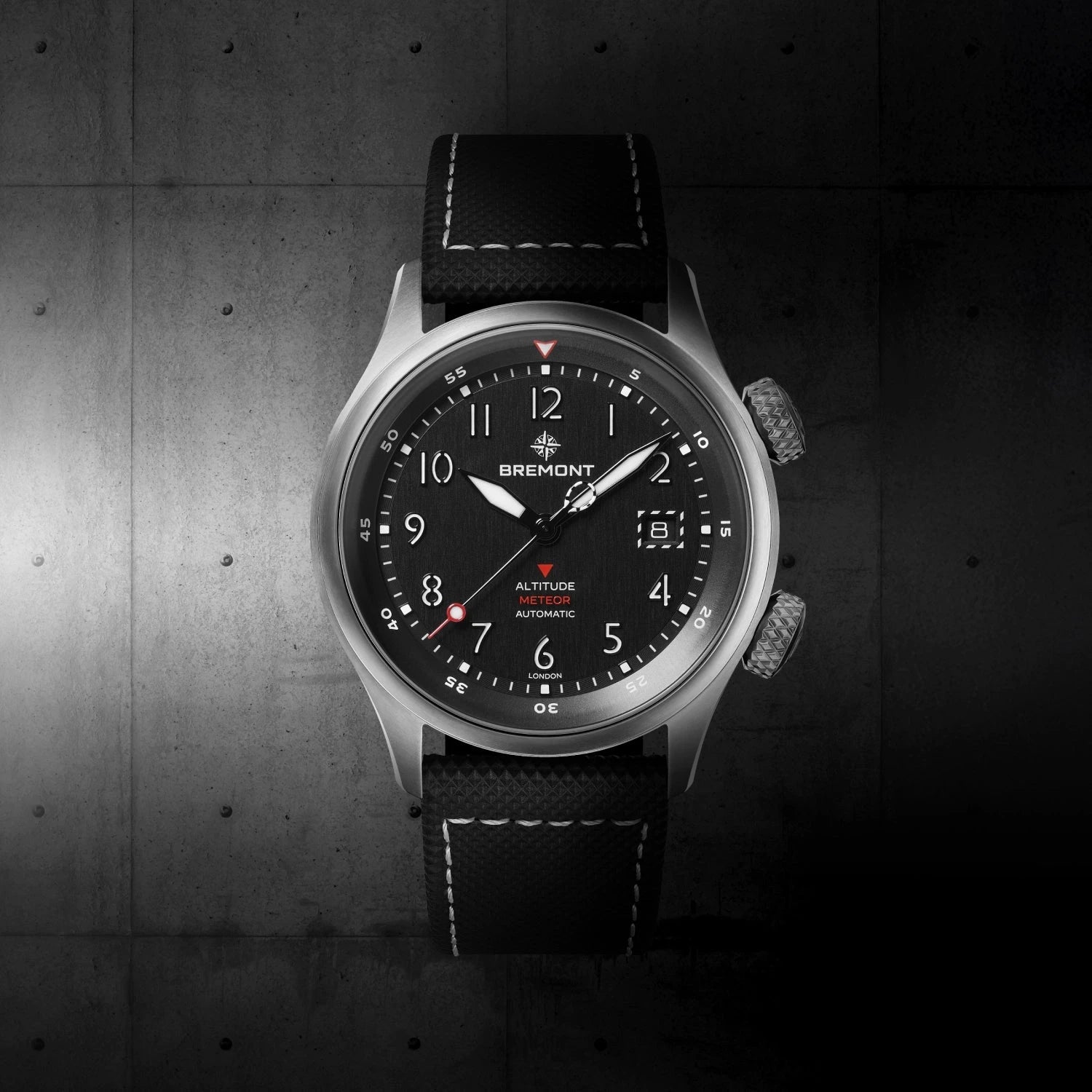 Bremont Watch Company Watches | Mens | Altitude Altitude MB Meteor Orange - Black Titanium on Leather