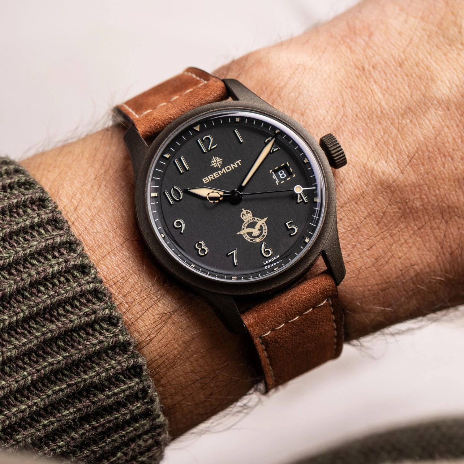 Bremont Watch Company Watches | Mens | HMAF HMAF Altitude 39mm Date Leather Strap