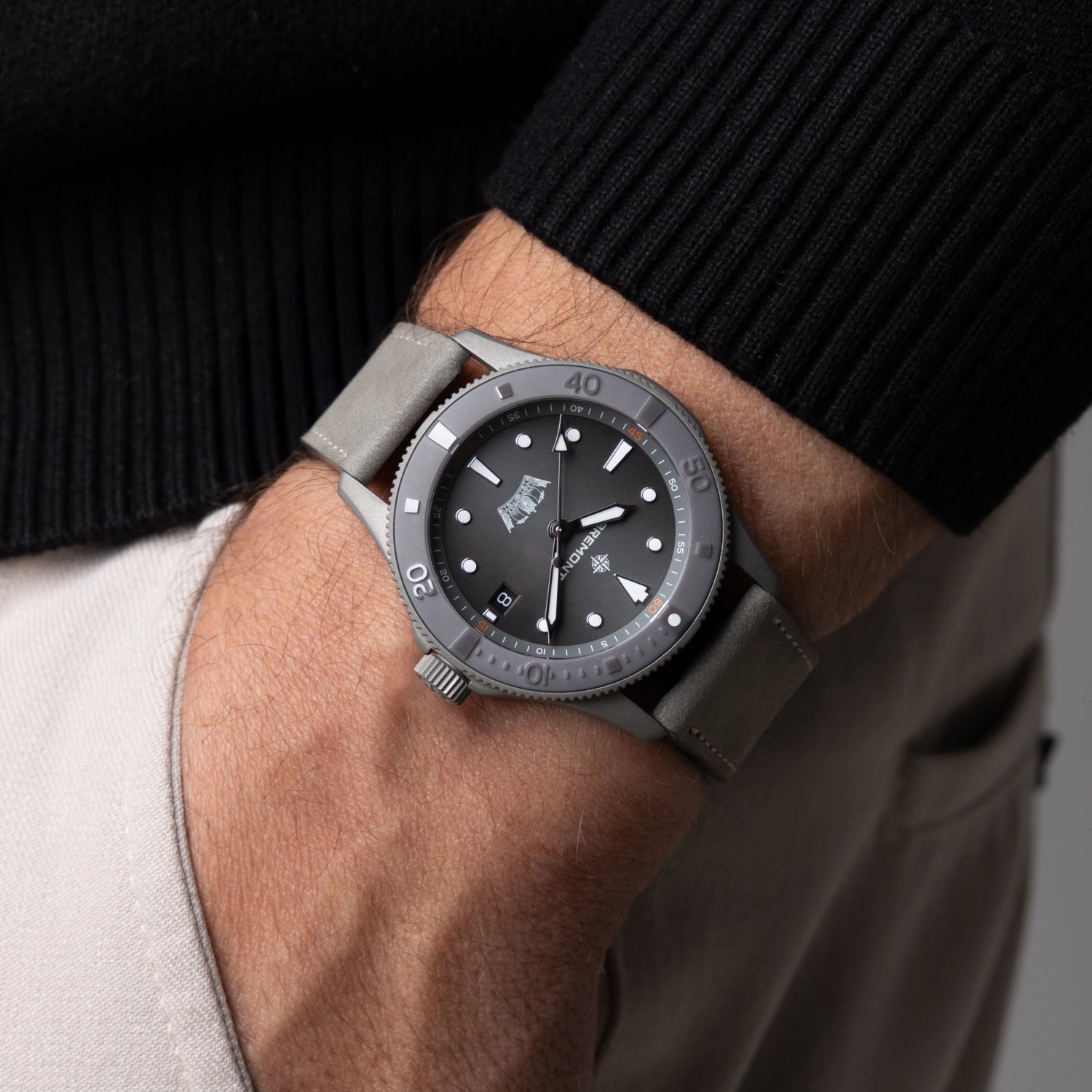 Bremont Watch Company Watches | Mens | HMAF HMAF Supermarine 40mm Date Leather Strap
