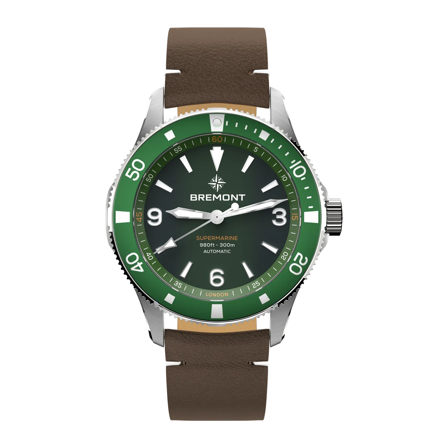 Bremont Watch Company Watches | Mens | Supermarine Supermarine 300M [Green Dial, Leather]