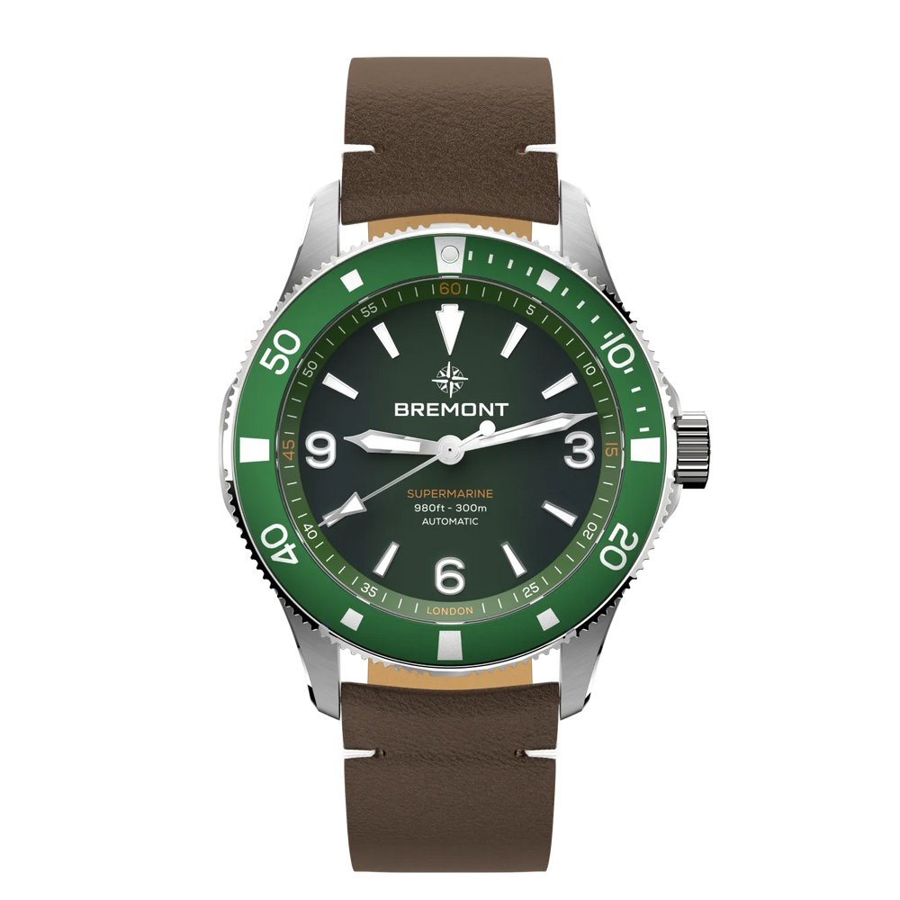 Bremont Watch Company Watches | Mens | Supermarine Supermarine 300M [Green Dial, Leather]