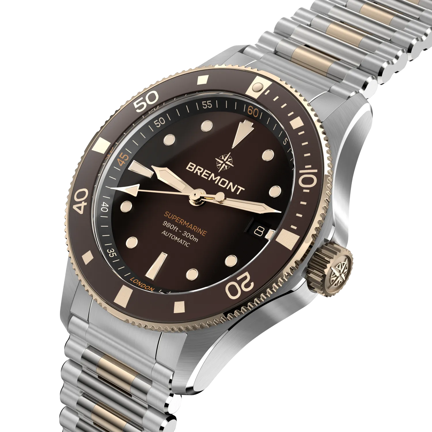 Bremont Watch Company Watches | Mens | Supermarine Supermarine 300M Date [Brown Dial, Bracelet]