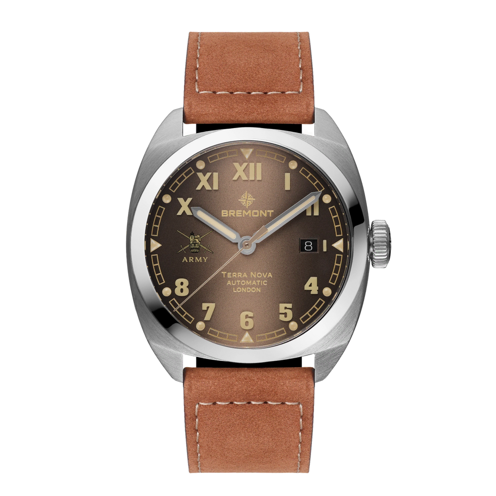 Bremont Watch Company Watches | Mens | HMAF HMAF Terra Nova 40.5mm Date Leather Strap