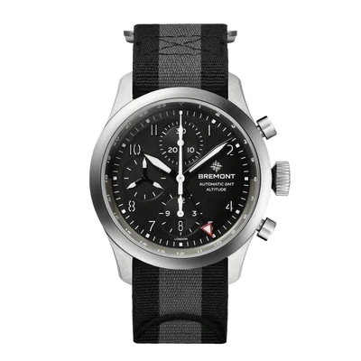 The Altitude Chronograph GMT is the ultimate pilot's tool watch — a mission-ready timepiece built for exploration, travel, and demanding environments.