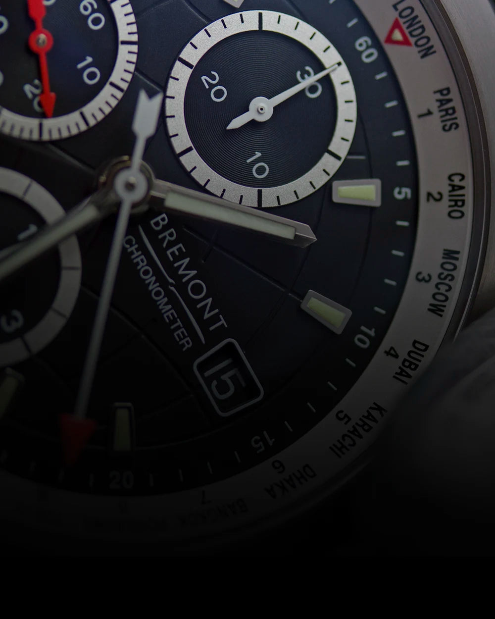 In addition to timekeeping, many of Bremont pilot’s watches house Roto-Click bezels, chronograph and 24 hour GMT functionality.