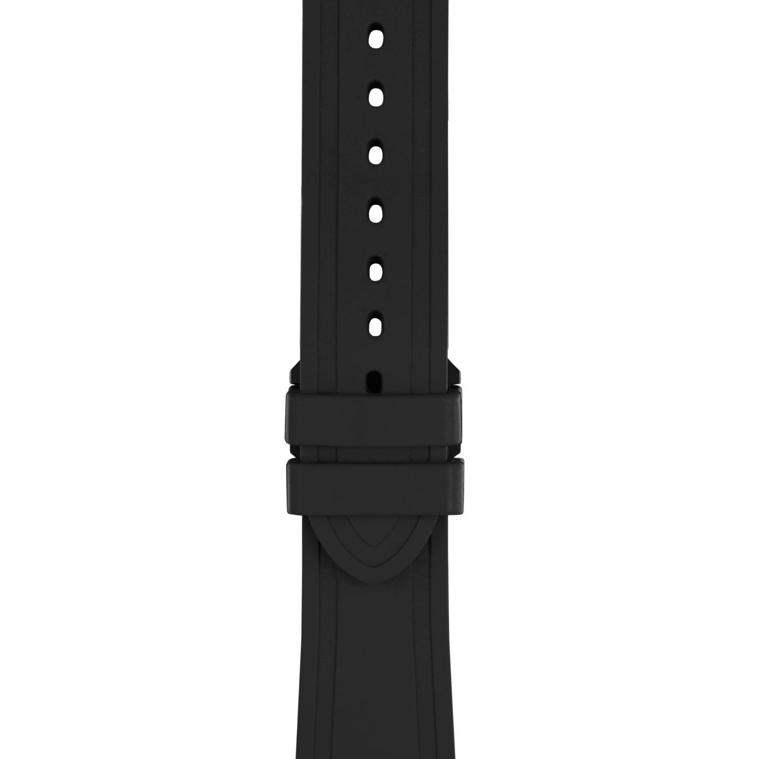 Black Rubber Non-Integrated Strap