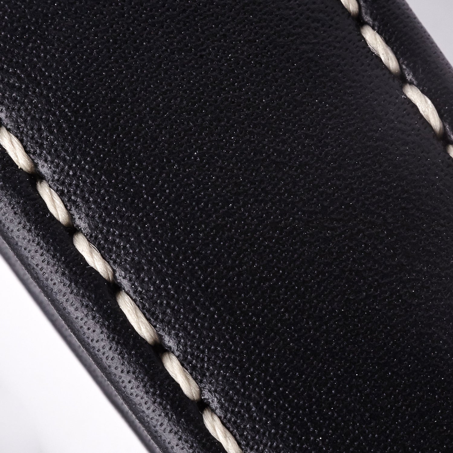 Bremont Chronometers Straps | Mens | Leather 22mm / Regular Leather Strap - EP120 Black/White